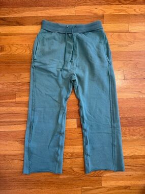 Free People Teal Blue Drawstring Jogger Sweatpants Pants